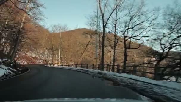 Droga zimą w Czechach. — Wideo stockowe