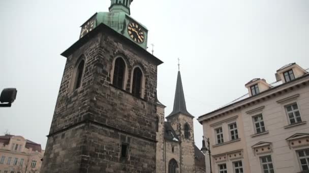 Praag straten, monumenten — Stockvideo