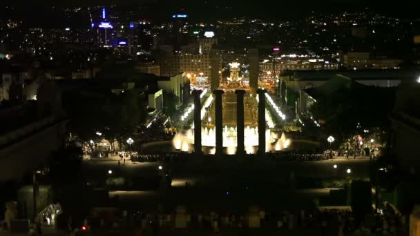 Fontes cantando, Barcelona — Vídeo de Stock