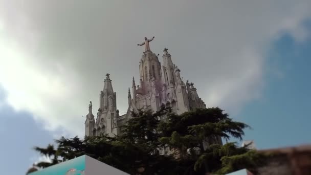 Temple Barcelona Tibidabo — Stock video