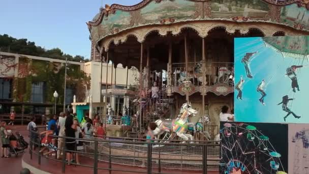 Amusement park Tibidabo — Stockvideo