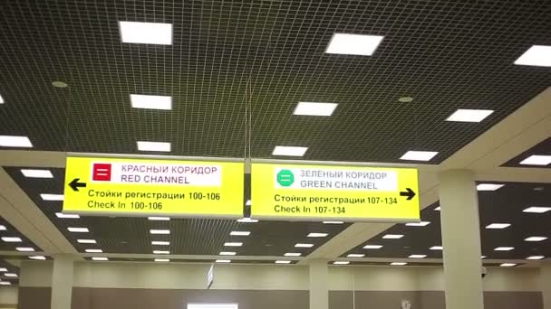 Aeroporto de Sheremetyevo. Quadro de informação — Vídeo de Stock