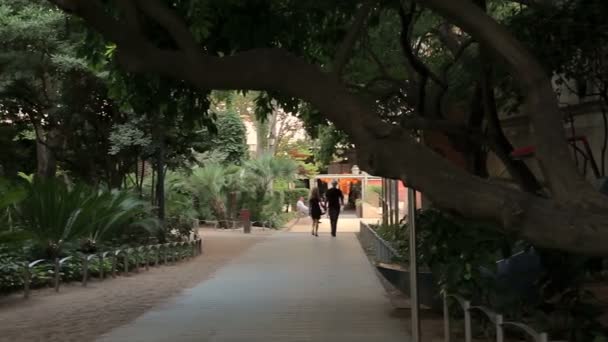 Stadspark i Barcelona — Stockvideo