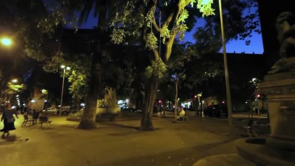 Luoghi di interesse della serata di Barcellona — Video Stock