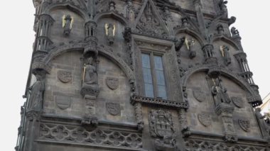 Prag şehir kulesi. Kış