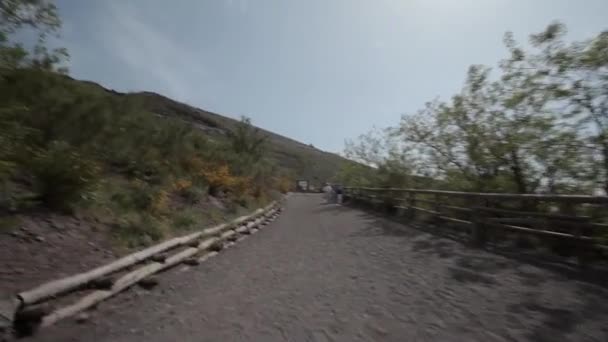 Spåra vulkanen Vesuvius. — Stockvideo