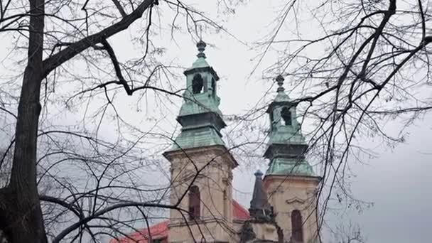 Kościół Praga zimą — Wideo stockowe