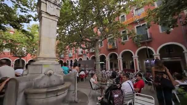 Ежегодный фестиваль Vilafranca del Penedes — стоковое видео