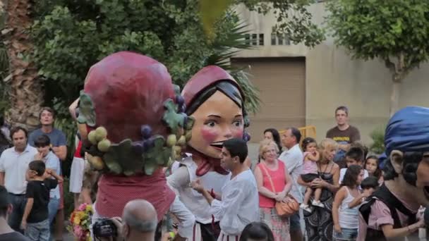 Festival annual Vilafranca del Penedes — Stok video