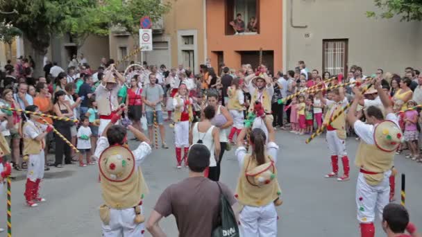 Festival annual Vilafranca del Penedes — Stockvideo