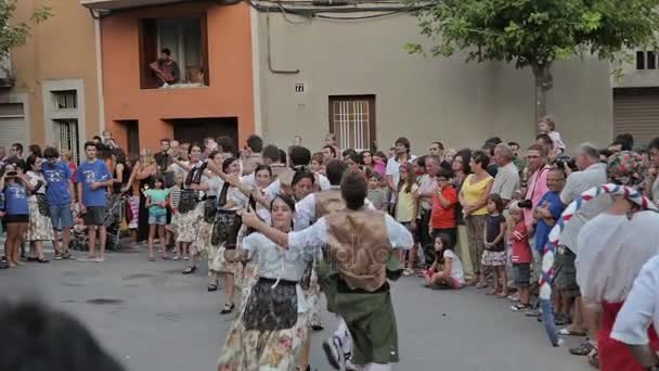 Festival annual Vilafranca del Penedes — 图库视频影像