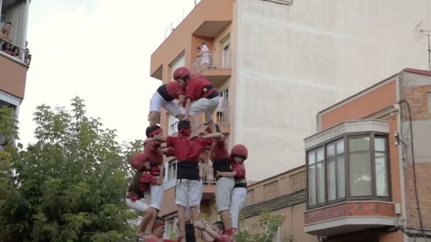 Festival jährliche vilafranca del penedes — Stockvideo