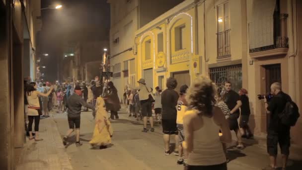 Festival annual Vilafranca del Penedes — стокове відео