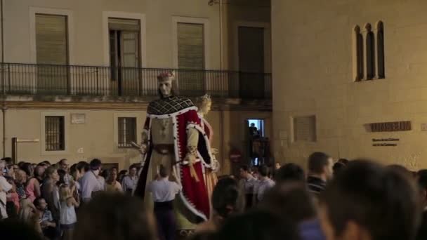 Ежегодный фестиваль Vilafranca del Penedes — стоковое видео