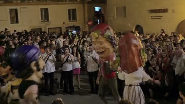 Festival jährliche vilafranca del penedes — Stockvideo
