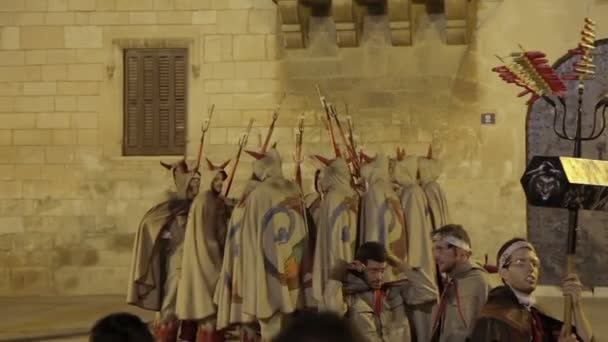 Ежегодный фестиваль Vilafranca del Penedes — стоковое видео