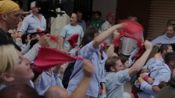 Festival jährliche vilafranca del penedes — Stockvideo