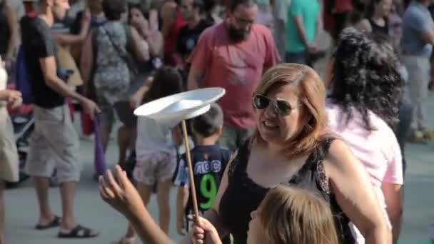 Ежегодный фестиваль Vilafranca del Penedes — стоковое видео