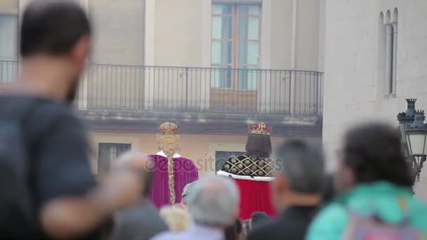 Festival jährliche vilafranca del penedes — Stockvideo