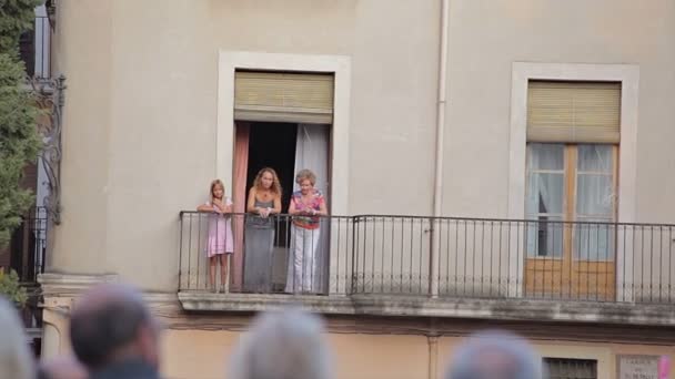 Festival annual Vilafranca del Penedes — Stockvideo