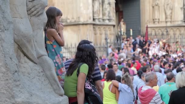 Festival annual Vilafranca del Penedes — Stockvideo