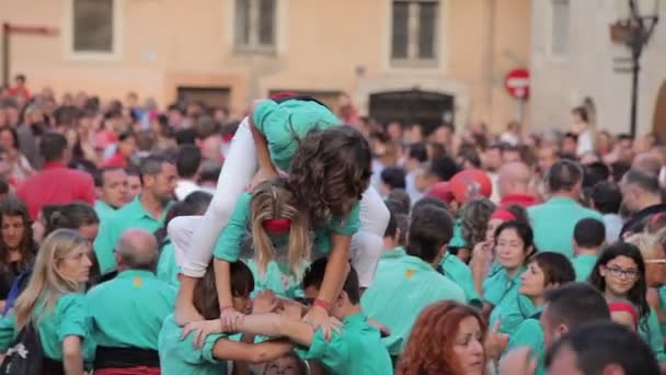 Festival jährliche vilafranca del penedes — Stockvideo