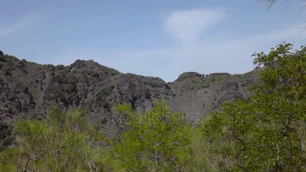 Kratern på vesuvius — Stockvideo