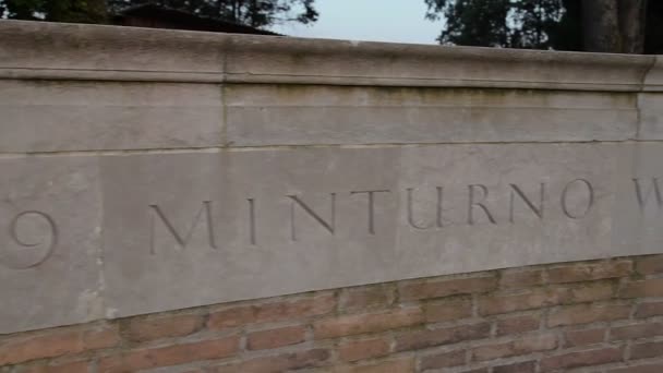 Minturno war cemetery — Stock Video