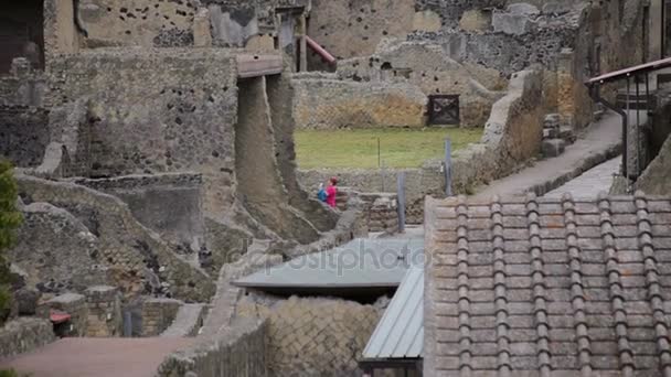 Ruinas de Herculano, Italia — Vídeo de stock