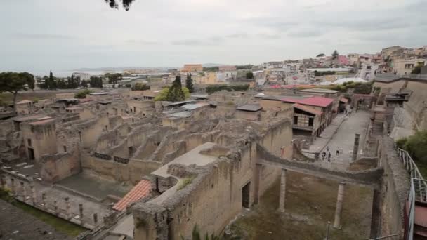 Ruiny města Herculaneum, Itálie — Stock video