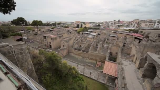 Ruinerna av Herculaneum, Italien — Stockvideo