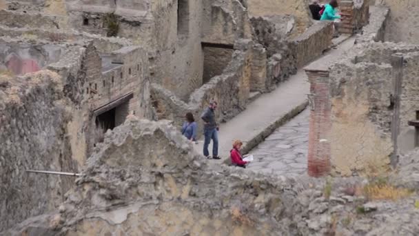 Ruiny z Herkulanum, Włochy — Wideo stockowe