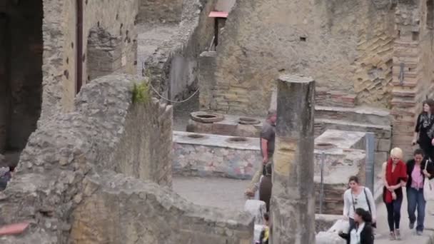 Ruins of Herculaneum, Italy — Stock Video