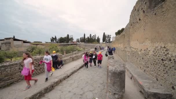 Ruinerna av Herculaneum, Italien — Stockvideo