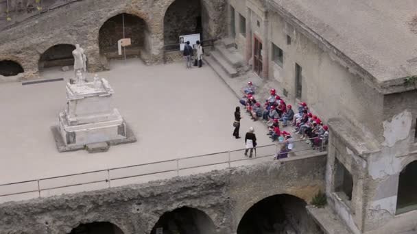 Ruins of Herculaneum, Italy — Stock Video