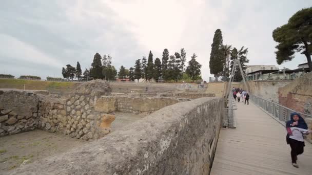 Ruiny města Herculaneum, Itálie — Stock video