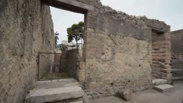 Ερείπια του Herculaneum, Ιταλία — Αρχείο Βίντεο