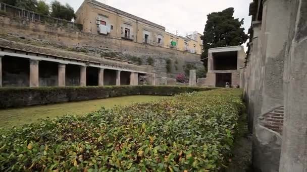 Ruinerna av Herculaneum, Italien — Stockvideo