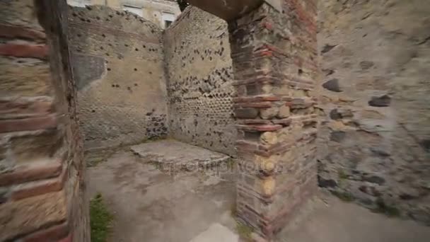 Ruiny města Herculaneum, Itálie — Stock video