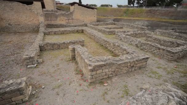 Ruinerna av Herculaneum, Italien — Stockvideo