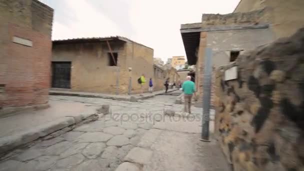 Ruinerna av Herculaneum, Italien — Stockvideo