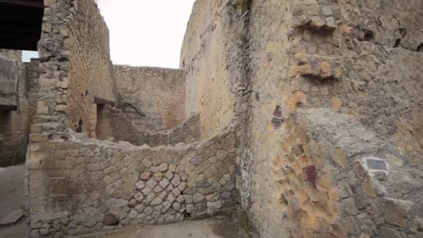 Руины Геркуланума, Италия — стоковое видео