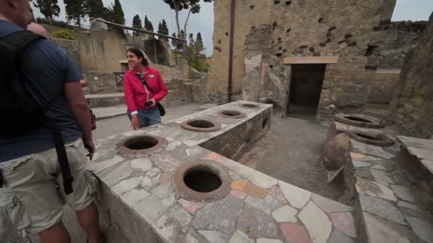 Ruinen von Herculaneum, Italien — Stockvideo