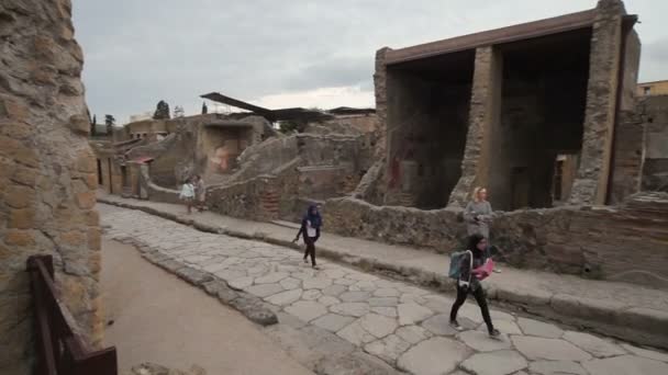 Ruïnes van Herculaneum, Italië — Stockvideo