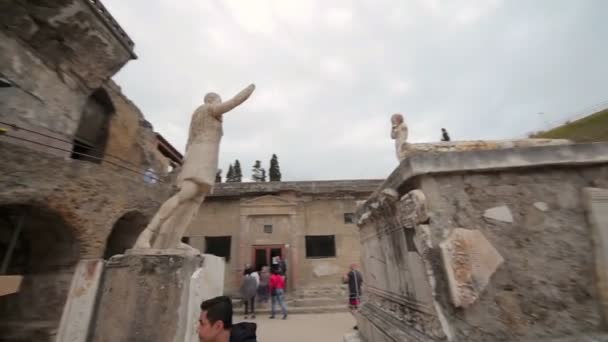 Romjai Herculaneum, Olaszország — Stock videók