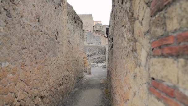 赫库兰尼姆，意大利的废墟 — 图库视频影像