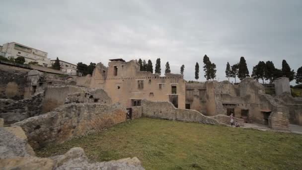 Ruiny města Herculaneum, Itálie — Stock video