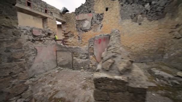 Ruinerna av Herculaneum, Italien — Stockvideo