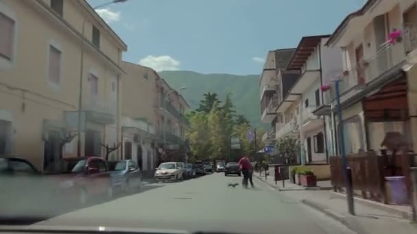 Autotravel naar de stad van Sorrento — Stockvideo