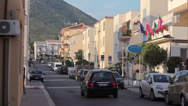 Город Sperlonga italy — стоковое видео